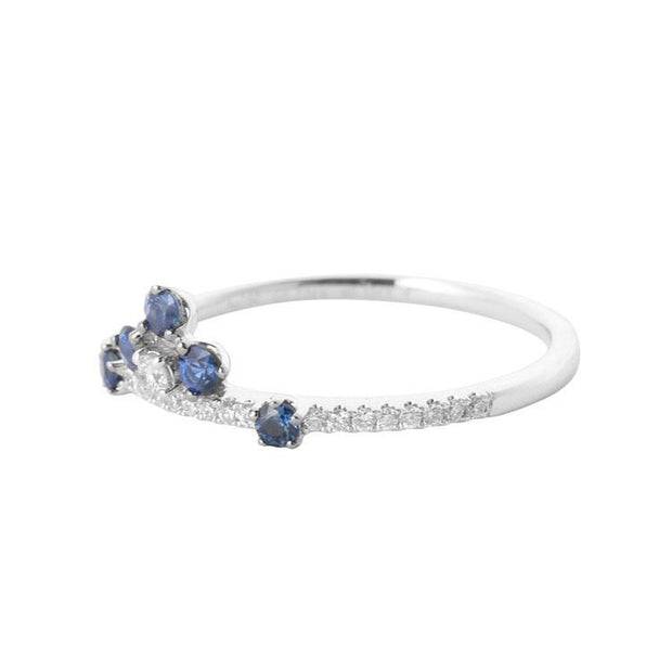 Prime Adore Sapphire White Gold Bague - Prime Adore