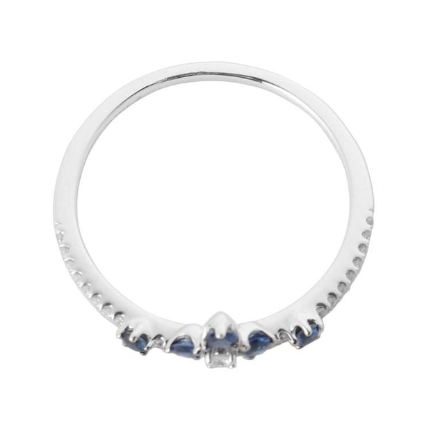 Prime Adore Sapphire White Gold Bague - Prime Adore