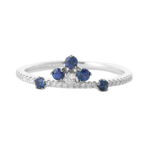 Prime Adore Sapphire White Gold Bague - Prime Adore